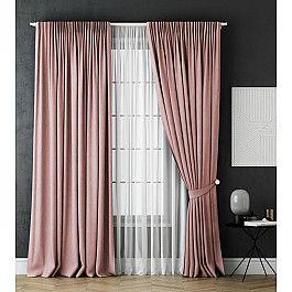 Шторы для комнаты Белошвейка Комплект штор Каспиан, розовый, 240*270 см