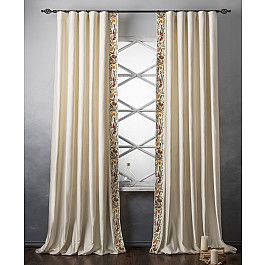 Шторы для комнаты Белошвейка Комплект штор с вышивкой Шарлиз, сливочный, 200*280 см