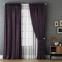 Шторы для комнаты Белошвейка Комплект штор Маркус, фиолетовый, 240*270 см