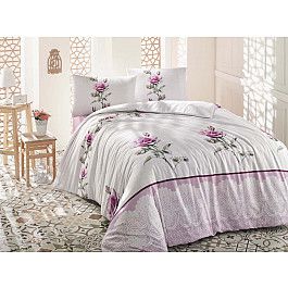 Постельное белье Altinbasak Комплект постельного белья "RANFORCE ALMILA" (1.5 спальный), розовый