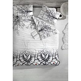 Постельное белье Altinbasak Комплект постельного белья "RANFORCE PIO" 50х70*1 (1.5 спальный), белый, черный
