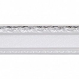 Карнизы Карниз потолочный пластиковый без поворота "Гранд", 2 ряда, серебро, 280 см