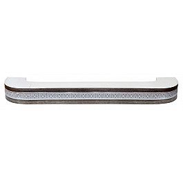 Карнизы Карниз потолочный пластиковый поворотный "Акант", 2 ряда, серебро антик, 160 см