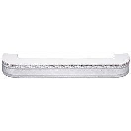 Карнизы Карниз потолочный пластиковый поворотный "Гранд", 2 ряда, серебро, 320 см