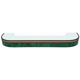 Карнизы Карниз потолочный пластиковый поворотный "Греция", 2 ряда, зеленый, 160 см