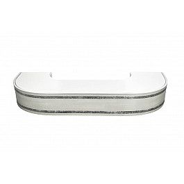 Карнизы Карниз потолочный пластиковый поворотный "Бленда Меланж", серебро, 2 ряда, 200 см