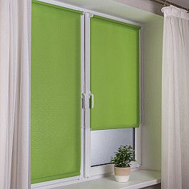 Шторы рулонные ШтораНаДом Рулонная штора эконом "Сантайм Лен", светло-зеленый, ширина 115 см
