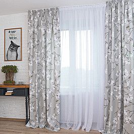 Шторы для комнаты Дельфа Шторы Izumi-70, серый (gris), 180*250 см