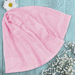 Полотенца Amore Mio Полотенце однотонное с жаккардом Jardin, розовый, 50*90 см