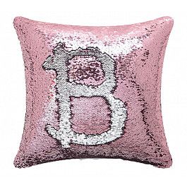 Декоративная подушка Twinklbaby Подушка переводная из пайеток Magic Shine, розовое серебро, 40*40 см