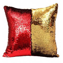 Декоративная подушка Twinklbaby Подушка переводная из пайеток Magic Shine, золотой рубин, 40*40 см