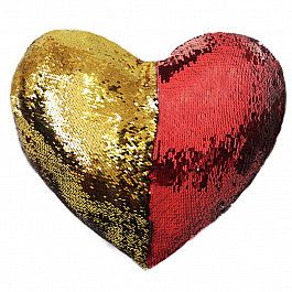 Декоративная подушка Twinklbaby Подушка переводная из пайеток Magic Shine Сердце, красное золото, 35*40 см