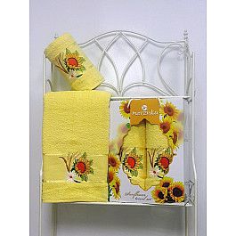 Полотенца Merzuka Комплект махровых полотенец Merzuka Sunflower дизайн 05 (50*80; 70*130)
