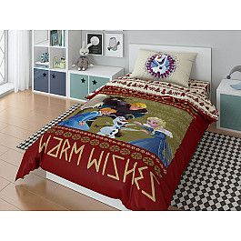 Постельное белье Disney КПБ Disney "Olaf Warm wishies" с наволочкой 50*70 (1.5 спальный)