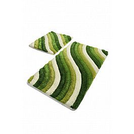 Коврик для ванной DO&CO Набор ковриков для ванной DO&CO COLORFUL (60*100; 40*60), зеленый