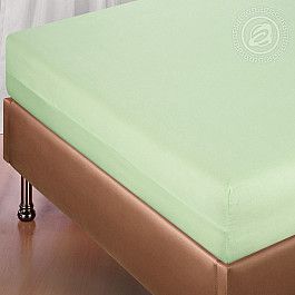 Простыни Арт-постель Простынь поплин гладкокрашеный на резинке "Свежесть", 120*200 см
