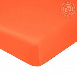 Простыни Арт-постель Простынь сатин на резинке, оранжевый, 180*200 см