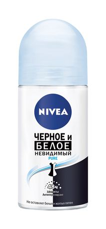 Nivea Антиперспирант шариковый Черное и Белое Невидимый Pure