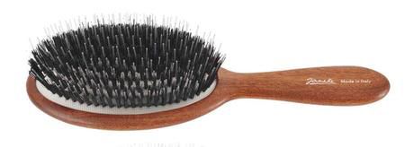 Janeke Wooden oval shaped Hair Brush with combined bristle