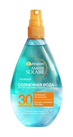 Garnier Ambre Solaire Солнечная вода прозрачный Солнцезащитный Спрей SPF 30