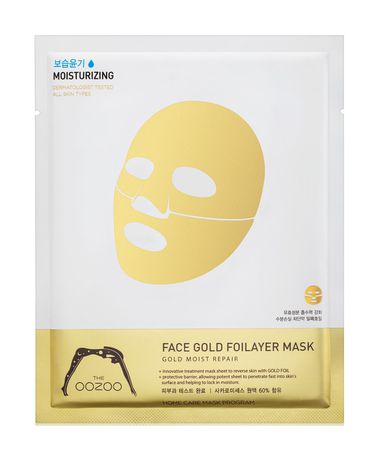 The Oozoo Face Gold Foilayer Mask