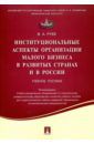 Рубе Вера Андреевна Институциональные аспекты организации малого бизнеса в развитых странах и в России. Учебное пособие