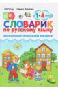 Дьячкова Лариса Вячеславовна Словарик по русскому языку. Морфологический разбор. 1-4 классы. ФГОС