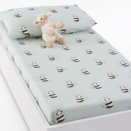 Простыня натяжная для детской кроватки с рисунком панды VICTOR