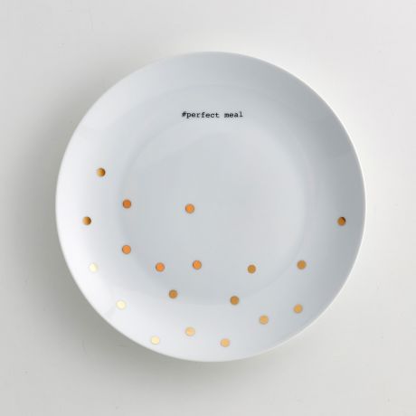 Комплект из 4 плоских тарелок из фарфора, KUBLER