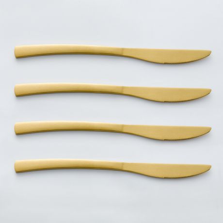Комплект из 4 ножей с золотистым покрытием, AUBERIE