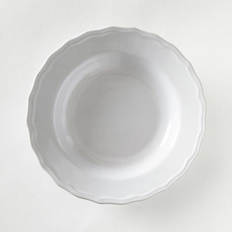 Комплект из 4 глубоких тарелок с отделкой фестонами, AJILA