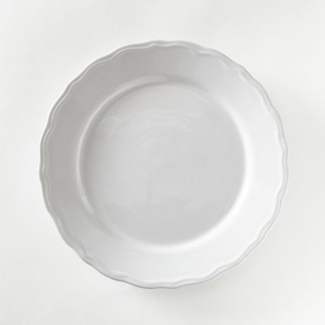 Комплект из 4 плоских тарелок с отделкой фестоном, AJILA