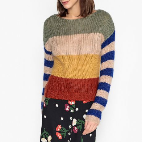 Пуловер с круглым вырезом из трикотажа LOCOU
