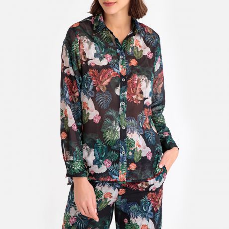 Блузка с цветочным рисунком и длинными рукавами GAZOUILLE