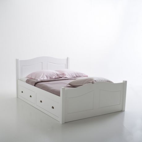 Кровать 2-спальная с 4 ящиками для хранения ., Authentic Style