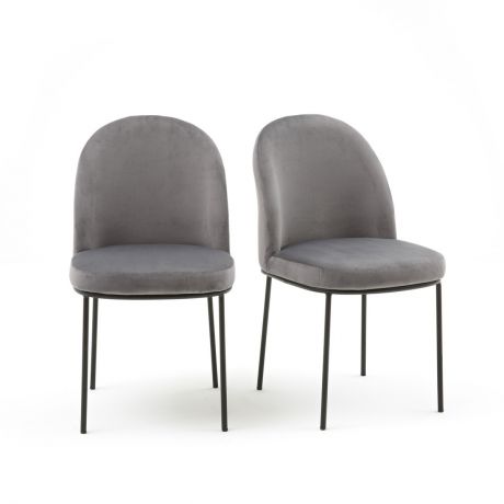 Комплект из 2 велюровых стульев TOPIM