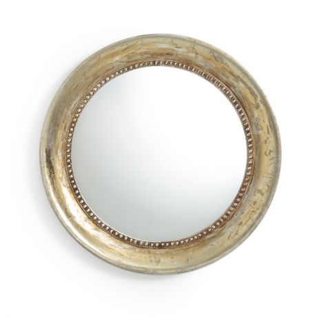 Зеркало круглое золотистого цвета с эффектом под старину AFSAN