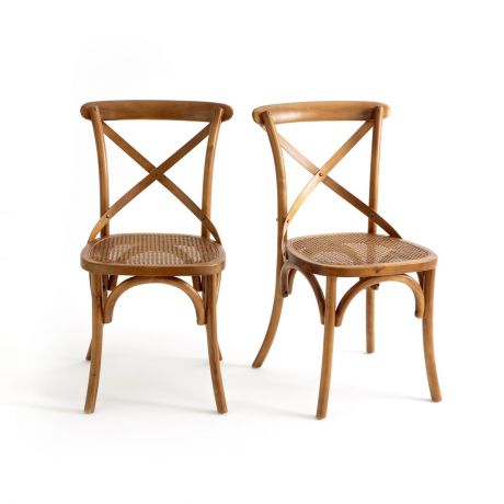 Комплект из 2 стульев с крестообразной спинкой Cedak