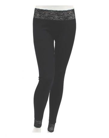 Женское термобелье, брюки Люкс (цвет черный) "Шерсть+Шелк", Cratex