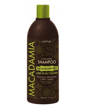 Интенсивно увлажняющий шампунь для нормальных и поврежденных волос MACADAMIA, Kativa, 500мл