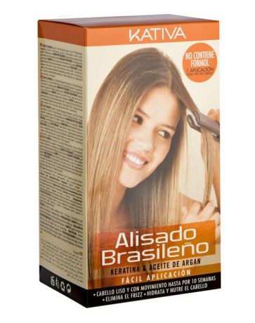 Набор для кератинового выпрямления и восстановления волос с маслом Арганы KERATINA, Kativa