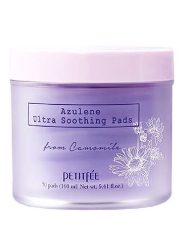 Ультра-успокаивающие подушечки с азуленом Azulene Ultra Soothing Pads, Petitfee, 70 шт