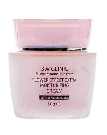 Увлажнение Крем для лица Flower Effect Extra Moisture Cream, 3W Clinic, 50 г