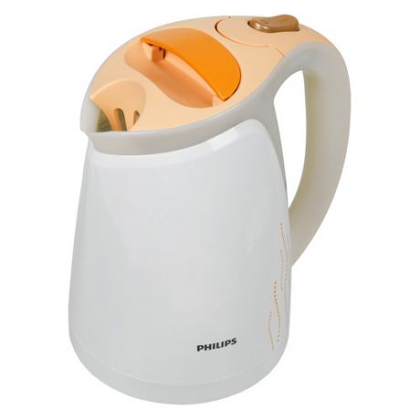 Чайник электрический PHILIPS HD4681/55, 2400Вт, белый и оранжевый
