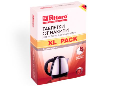 Аксессуар Таблетки от накипи для чайников и термопотов Filtero XL Pack 609