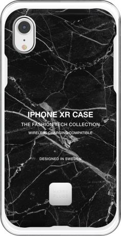 Клип-кейс Happy Plugs для Apple iPhone XR Black Marble (черный мрамор)