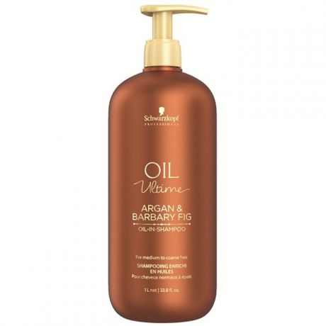 Schwarzkopf Шампунь для Жестких и Средних Волос Oil Ultime Oil-in-Shampoo, 1000 мл