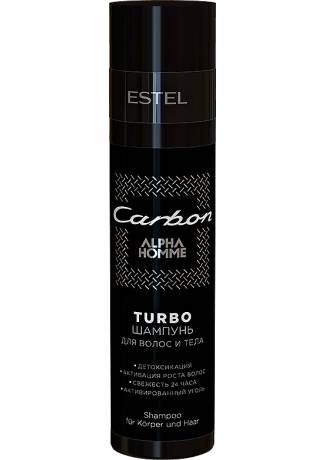 ESTEL ALPHA HOMME Carbon Turbo Шампунь для Волос и Тела, 250 мл
