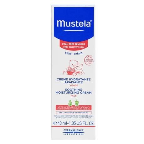 Mustela Крем для Лица Увлажняющий Успокаивающий, 40 мл