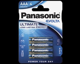 Щелочные батарейки Evolta (AAA) Panasonic LR03EGE/4BP